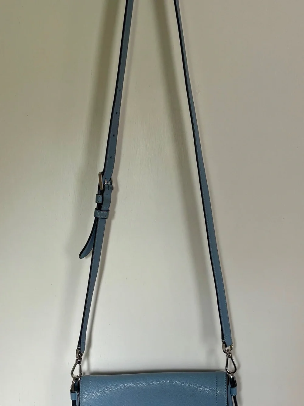 kate spade Light Blue Pebbled Leather Crossbody